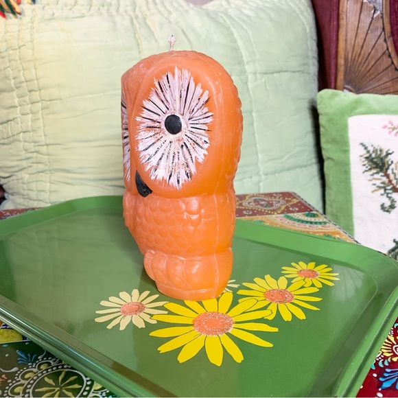 70s Owl Candle - Picture 2 of 8